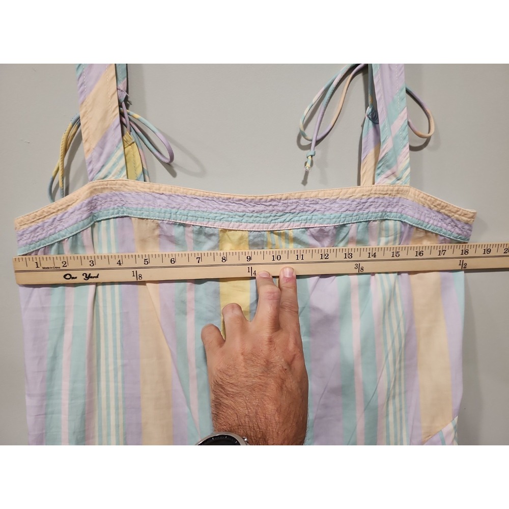 Free People NWT Dress Womens L Sundress Midi Pastel Combo C8130 Sleeveless New - Picture 5 of 13